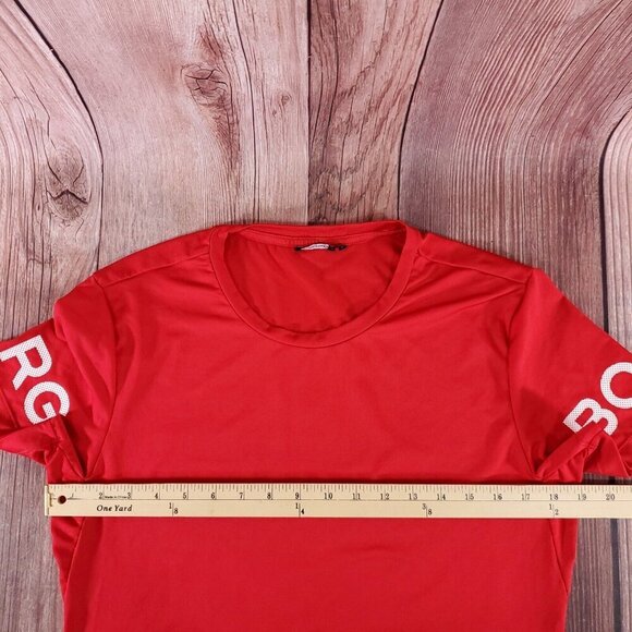Bjorn Borg Mens Size Large Hydro Pro Active Performance Athletic T-Shirt Tee Red - Picture 9 of 10